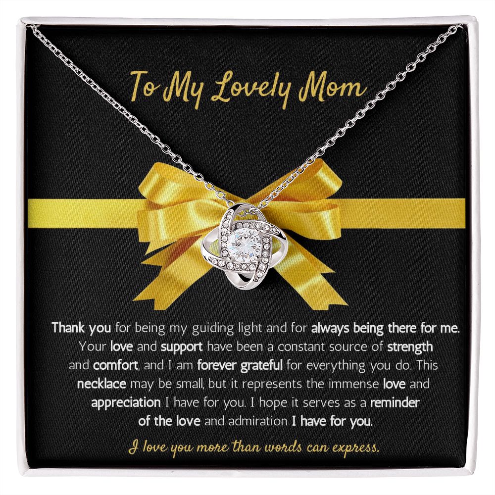 To My Dearest Mom - You Mean The World To Me - Ribbon Necklace