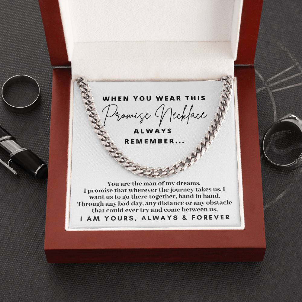 Promise Necklace for Him - Romantic Gift for Boyfriend, Fiancé or Husband