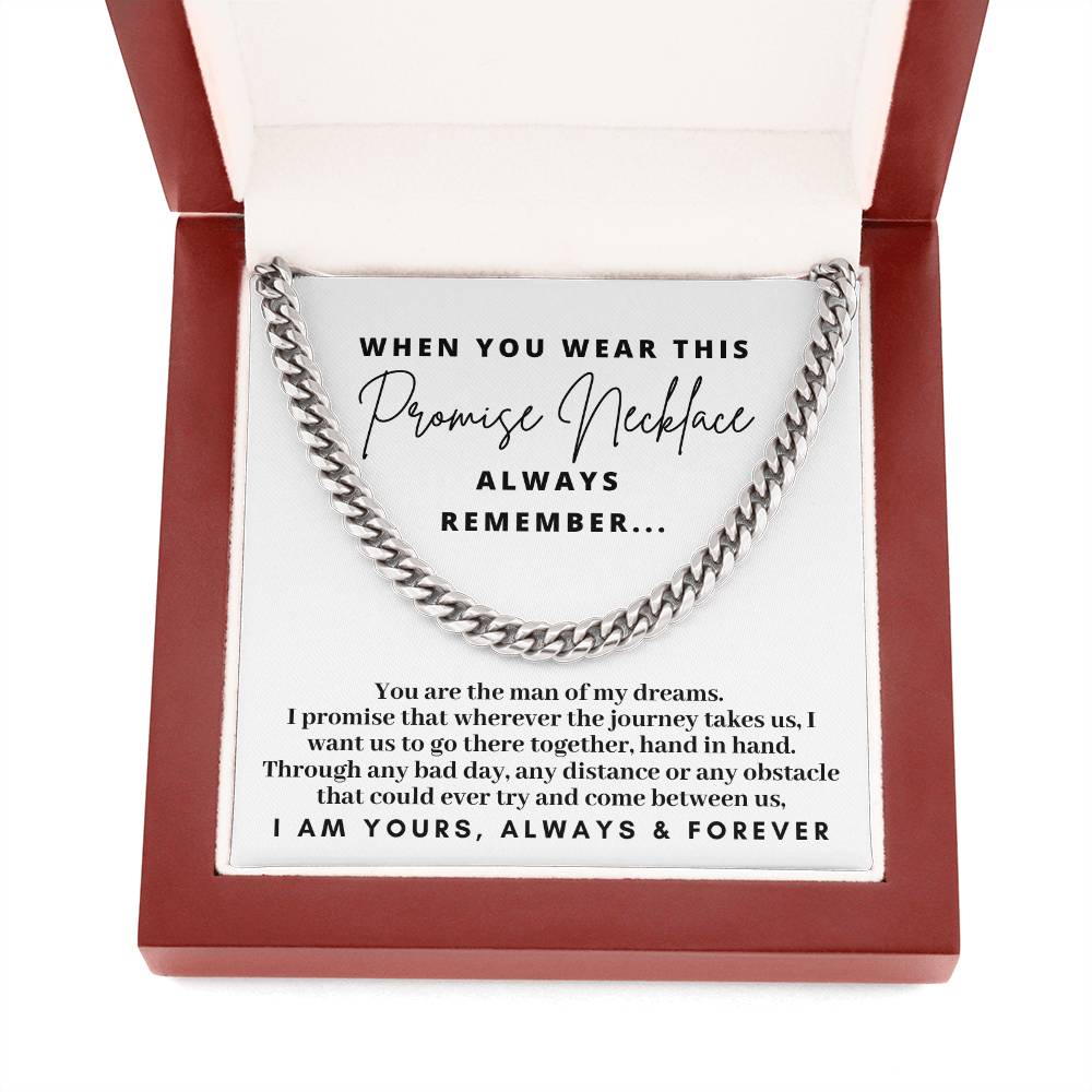 Promise Necklace for Him - Romantic Gift for Boyfriend, Fiancé or Husband